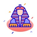 Great Sphinx, Giza, Egypt, history fully editable vector icons