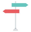 Guidepost, Signpost Isolated Vector Icons can be modify with any Style