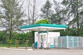 NGV Refueling Station surrounded by green trees Royalty Free Stock Photo