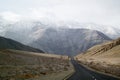 Ladakh-Kashmir highway in winter Royalty Free Stock Photo