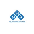 NHA letter logo design on WHITE background. NHA creative initials letter logo concept. NHA letter design