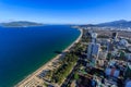 Nha Trang city panorama with sea and mountains Vietnam Royalty Free Stock Photo