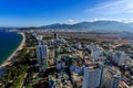 Nha Trang city panorama with sea and mountains Vietnam Royalty Free Stock Photo