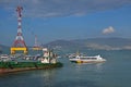 Nha Trang harbor port where Vinpearl Cable Car bring visitors to Hon Tre Island, Nha Trang, Vietnam