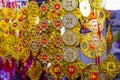 Nha Trang, Vietnam - 13 January 2023 many decorations as symbol of wealth in the market for Tet Lunar New Year Royalty Free Stock Photo
