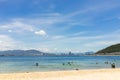 Nha Trang, Vietnam - July 31, 2016: Beach in Vinpearl Land, Hon Tre island