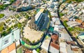 Aerial view Stone cathedral in Nha Trang city, Vietnam