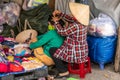 Catching lice on market, Nha Trang, Vietnam