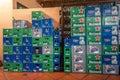 Wall of Heineken and Tiger beer crates in Nha Trang, Vietnam