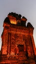 Nhan Tower or Thap Nhan in Phu Yen, Vietnam. Great destinaton must visit at night Royalty Free Stock Photo