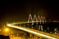 Nhat Tan bridge in the night time, Hanoi, Vietnam