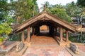 Nhat Tien bridge in Thay Pagoda, one of the oldest Buddhist pagodas in Vietnam, in Quoc Oai district, Hanoi