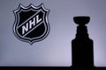 NHL Hockey Concept photo. silhouette of Stanley Cup Royalty Free Stock Photo