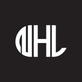 NHL letter logo design on black background. NHL creative initials letter logo concept. NHL letter design