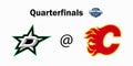 NHL. National hockey league. Stanley Cup playoffs 2022. Western conference, quarterfinals. Dallas stars, Calgary flames. Flames vs