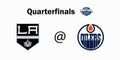 NHL. National hockey league. Stanley Cup playoffs 2022. Western conference, quarterfinals. Edmonton oilers, Los Angeles kings. Royalty Free Stock Photo