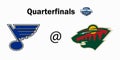 NHL. National hockey league. Stanley Cup playoffs 2022. Western conference, quarterfinals. Minnesota Wild, St. louis Blues. Wild Royalty Free Stock Photo