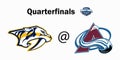 NHL. National hockey league. Stanley Cup playoffs 2022. Western conference, quarterfinals. ÃÂ¡olorado avalanche, Nashville