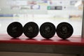 NHL Pucks Royalty Free Stock Photo