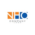 NHO, OHN, NH letter logo design vector Royalty Free Stock Photo