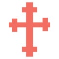 Holy Cross Color Vector icon Easily modify or edit