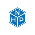 NHP letter logo design on black background. NHP creative initials letter logo concept. NHP letter design Royalty Free Stock Photo