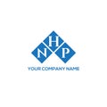 NHP letter logo design on WHITE background. NHP creative initials letter logo concept. NHP letter design Royalty Free Stock Photo