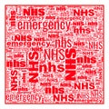 NHS Emergency Text Header Background Illustration