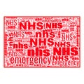 NHS Emergency Text Header Background Illustration