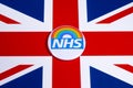 NHS Rainbow Symbol and the UK Flag Royalty Free Stock Photo