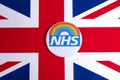 NHS Rainbow Symbol and the UK Flag Royalty Free Stock Photo