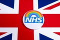 NHS Rainbow Symbol and the UK Flag