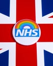 NHS Rainbow Symbol and the UK Flag