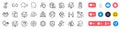 Niacin, Shield and Dont touch line icons pack. For web app. Social media icons. Vector