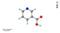 Niacin or Vitamin-B3 C6H5NO2 Molecular Structure Diagram