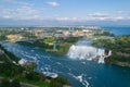 Niagara Falls. American falls. Ontario, Canada. New York, USA. Royalty Free Stock Photo