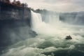 Niagara Falls in Autumn, Ontario, Canada. Niagara Falls is the largest waterfall in the world, Horseshoe Fall, Niagara Gorge, and