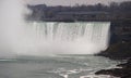 Niagara Falls and building in the background Royalty Free Stock Photo