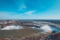 Niagara falls Canada aerial view Royalty Free Stock Photo