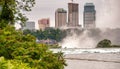 NIAGARA FALLS, CANADA - AUGUST 2008: City skyline on a cloudy summer day Royalty Free Stock Photo