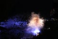 Fireworks in Niagara falls in night Royalty Free Stock Photo