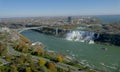 NIAGARA FALLS, CANADA - NOVEMBER 13th 2016: Rainbow bridge connecting USA and Canada Royalty Free Stock Photo