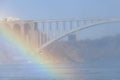 NIAGARA FALLS, CANADA - NOVEMBER 13th 2016: Rainbow bridge connecting USA and Canada Royalty Free Stock Photo