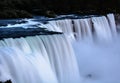 Niagara Falls at dusk during light show - US Side Royalty Free Stock Photo