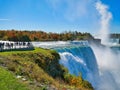 Niagara Falls from the edge of the American Falls in autumn Royalty Free Stock Photo