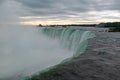 Niagara Falls going over the top into the mist - in colour version