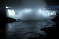 Niagara Falls - Horseshoe Falls (Canadian Falls) by night Royalty Free Stock Photo