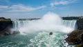 Niagara falls Horseshoe falls with tour boat