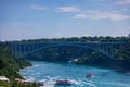 Niagara Falls International Rainbow Bridge across the Niagara River gorge in Ontario, Canada Royalty Free Stock Photo