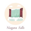Natural landmark of Canada and USA Niagara Falls Royalty Free Stock Photo